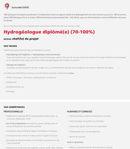 Hydrogéologue-diplomé